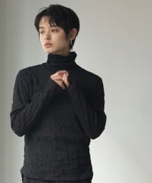 marjour(マージュール)/CREPE TURTLE TOPS/ブラック