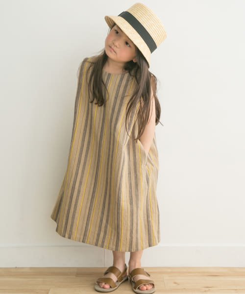 セール 一部web限定サイズ リネンコットンストライプワンピース Kids アーバンリサーチドアーズ キッズ Urban Research Doors Kids Magaseek