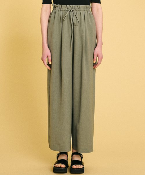 セール ドロストギャザーワイドパンツ ランバンオンブルー Lanvin En Bleu Magaseek