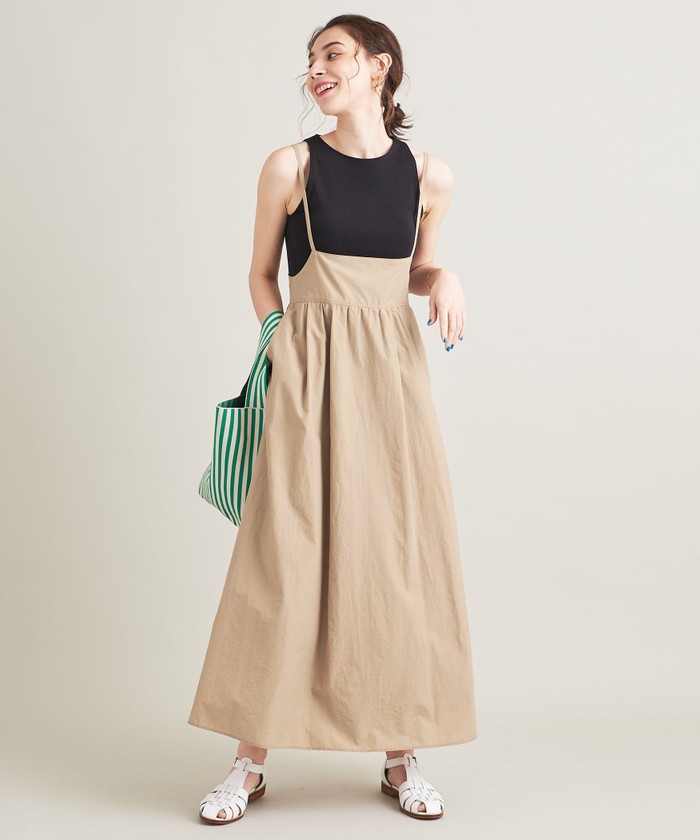 超可爱の イウエンマトフ コットンギャザーキャミソール ブラック