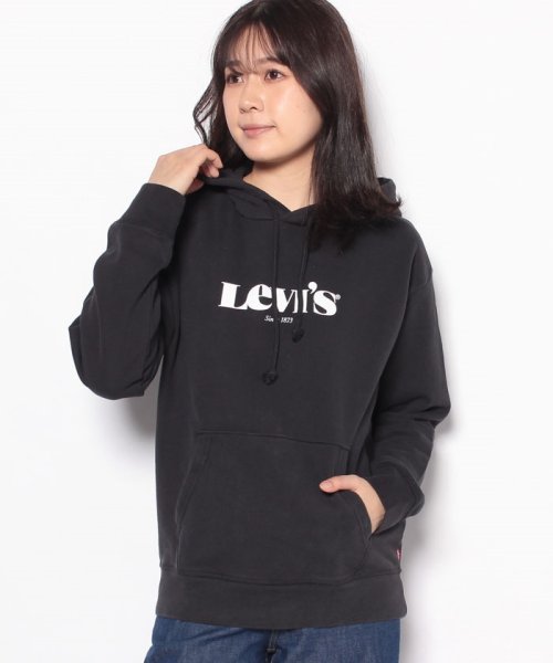 LEVI’S OUTLET(リーバイスアウトレット)/GRAPHIC STANDARD HOODIE HOODIE NEW LOGO II CAVIAR/ブラック