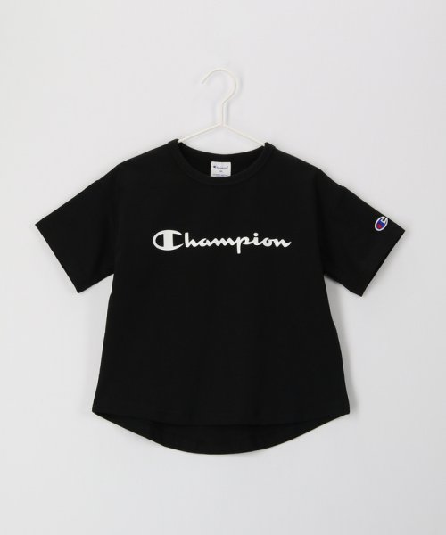 ROPE' PICNIC　KIDS(ロぺピクニックキッズ)/【KIDS】【Champion/チャンピオン】UNISEXオーバーサイズTシャツ/ブラック（01）
