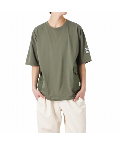 MAC HOUSE(men)(マックハウス（メンズ）)/CAPTAIN STAG キャプテンスタッグ ガーデンポケット半袖Tシャツ 2273－2805/カーキ