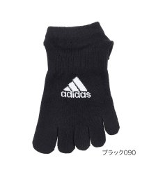 Adidas(アディダス)/福助 公式 靴下 レディース adidas(アディダス) 五本指 スニーカー丈 3134－50k<br>23－25cm ブラック 婦人 女性 フクスケ fuku/ブラック