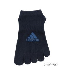 Adidas(アディダス)/福助 公式 靴下 レディース adidas(アディダス) 五本指 スニーカー丈 3134－50k<br>23－25cm ブラック 婦人 女性 フクスケ fuku/ネイビー