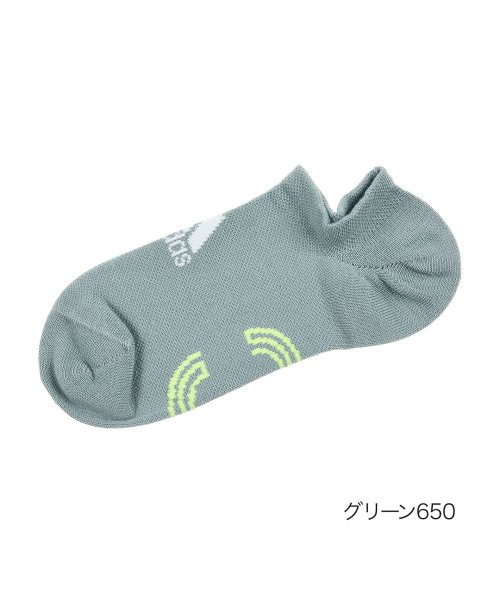 Adidas(アディダス)/福助 公式 靴下 レディース adidas(アディダス) サポート スニーカー丈 3134－52k<br>23－25cm ブラック 婦人 女性 フクスケ fuk/グリーン