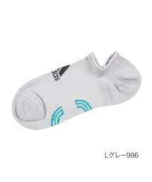 Adidas(アディダス)/福助 公式 靴下 レディース adidas(アディダス) サポート スニーカー丈 3134－52k<br>23－25cm ブラック 婦人 女性 フクスケ fuk/ライトグレー