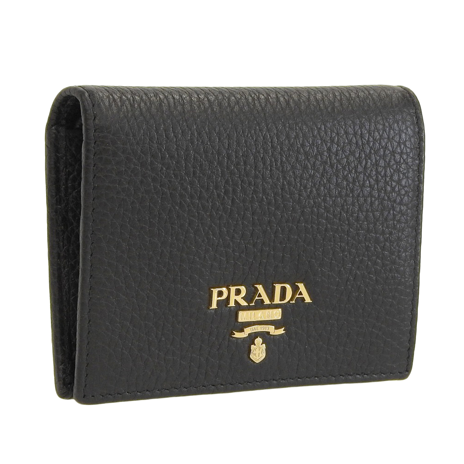 PRADA 二つ折り財布 VITELLO GRAIN ギャランティー　小銭入付