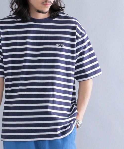 セール シップス メン Ships Men Ships別注 Penneys Fox ロゴ ワッペン ボーダー Tシャツ Magaseek