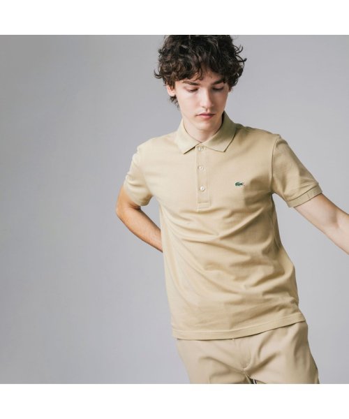 LACOSTE Mens(ラコステ　メンズ)/スリムフィットソリッドポロシャツ（半袖）/ベージュ