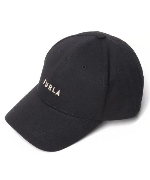 FURLA(フルラ)/キャップ　”フロント FURLA ロゴ”/ブラック