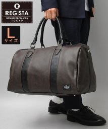 REGiSTA(レジスタ)/ボストンバッグ Lサイズ メンズバッグ 2way 出張 旅行バッグ ゴルフバッグ 大きめ 大容量 1泊2日 カバン 鞄 かばん 軽量 人気 シンプル 大人 通勤/ダークブラウン系1