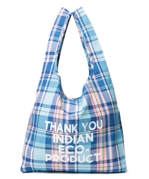 Lilas Campbell(Lilas Campbell)/Indian check EcoBag/ブルー