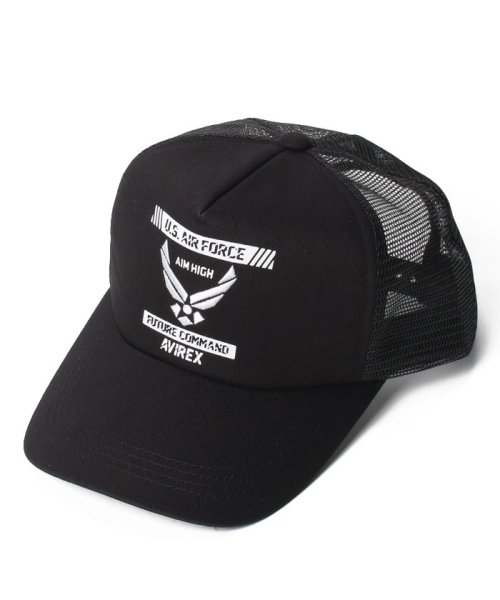 AVIREX(AVIREX)/AIR FORCE MESH CAP/ﾌﾞﾗｯｸ