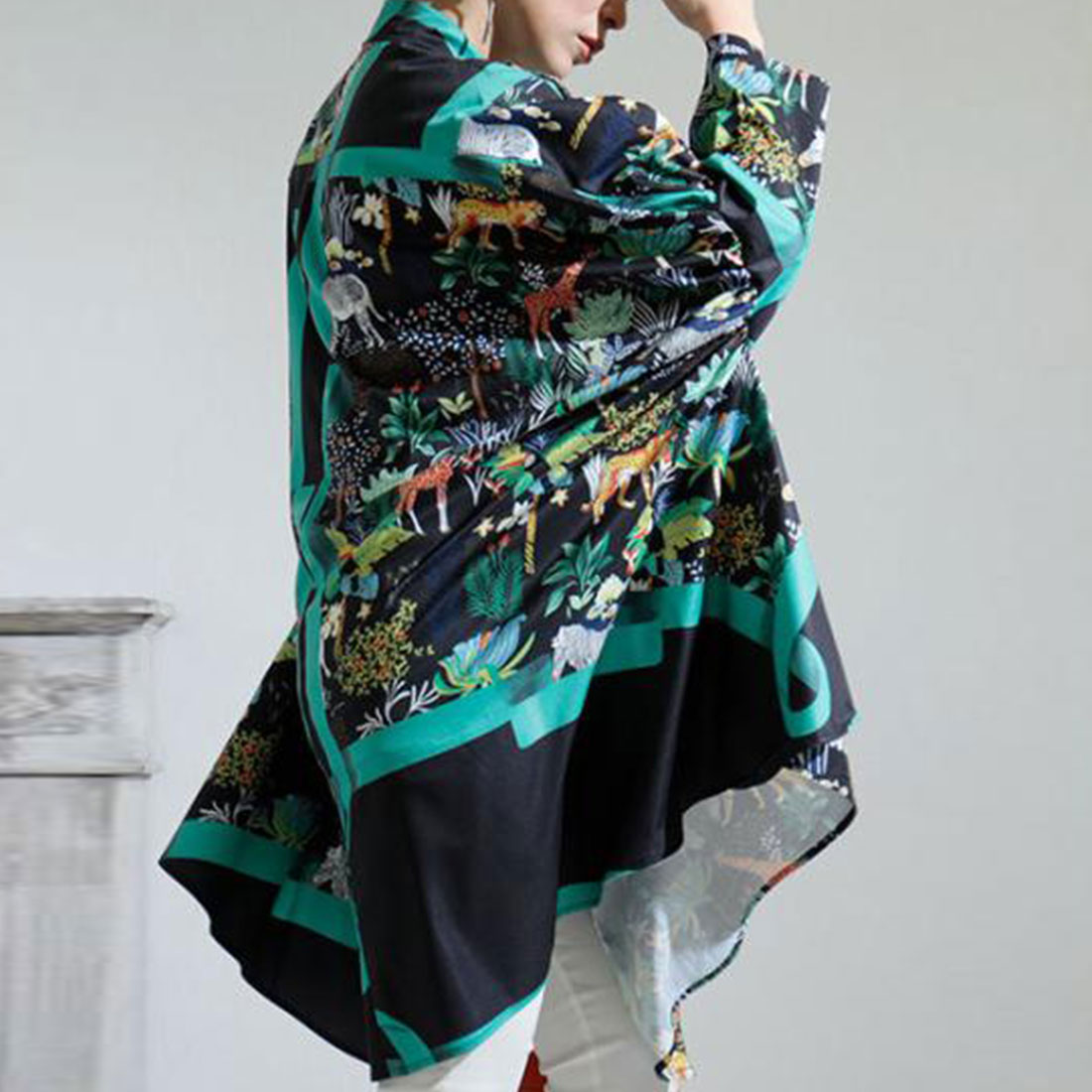 高質 ワンピース ドレス アニマル柄とボタニカル柄のチュニック Oigame Com Co