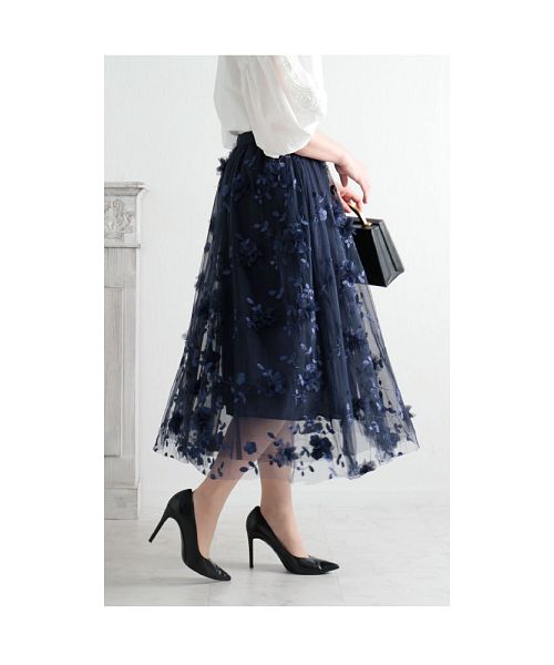 emmi atelier】シースルーオリジナルプリント柄ワンピース(504636498
