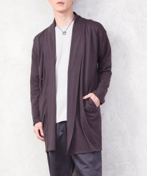 セール カーディガン メンズ ロングカーデ ロング丈 ショールカラー 無地 ドレープ 長袖 Tc天竺素材 春夏 トップイズム Topism Magaseek