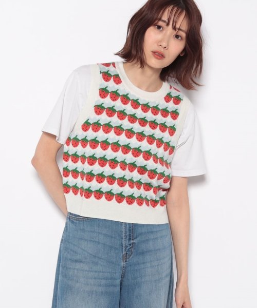 LEVI’S OUTLET(リーバイスアウトレット)/SWEETIE SWEATER VEST STRAWBERRIES CLOUD DANCER/マルチ