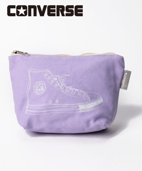 CONVERSE(CONVERSE)/CANVAS SNEAKERS PRINT POUCH/ラベンダー