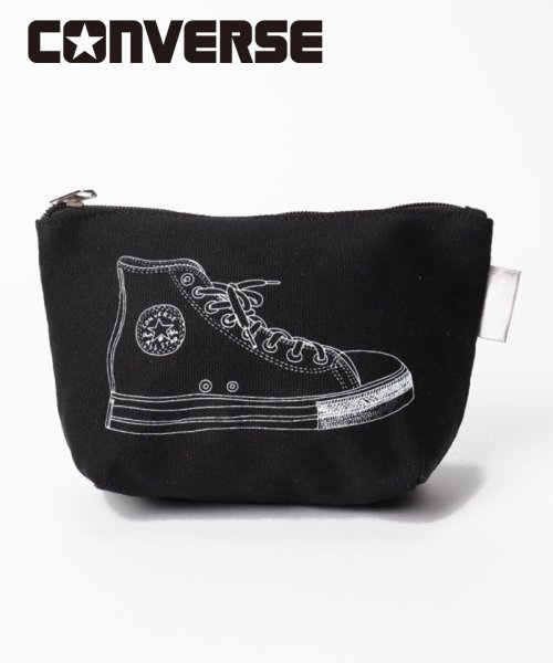 CONVERSE(CONVERSE)/CANVAS SNEAKERS PRINT POUCH/ブラック