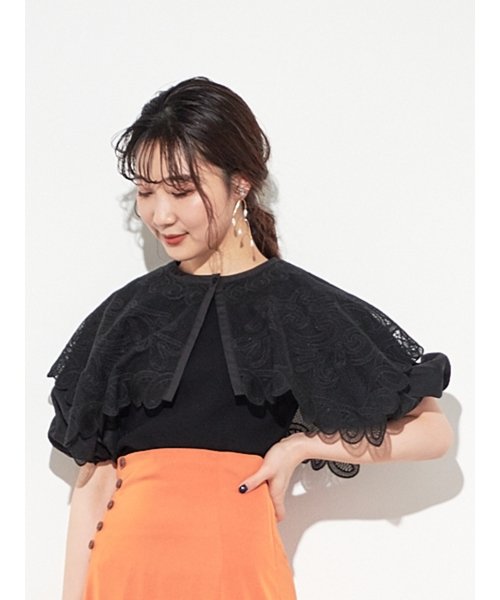 異素材ラグランスルーブニットトップス リリー ブラウン Lily Brown Magaseek