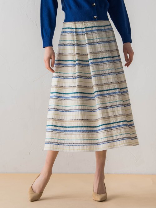 驚きの値段で マルチボーダー刺繍スカート スカート Www Comisariatolosandes Com