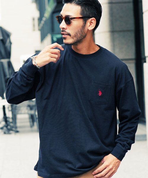 セール Us Polo Assn ユーエスポロアッスン ブランド別注オーバーサイズロンt ロンt メンズ Tシャツ おしゃれ 長袖 ロンティー カットソー トッ ジギーズショップ Jiggys Shop Magaseek