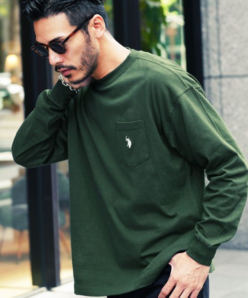 セール Us Polo Assn ユーエスポロアッスン ブランド別注オーバーサイズロンt ロンt メンズ Tシャツ おしゃれ 長袖 ロンティー カットソー トッ ジギーズショップ Jiggys Shop Magaseek
