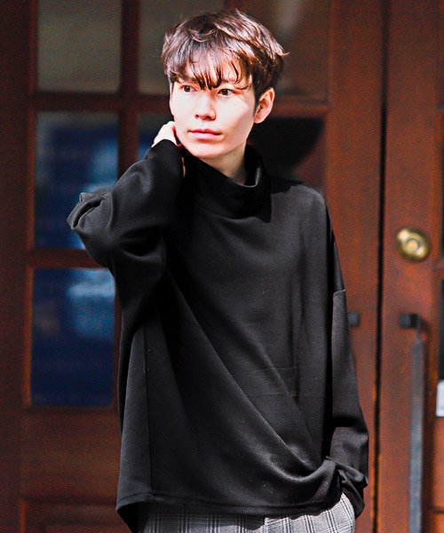 セール ラグスタイル Luxstyle ポンチbigハイネックトレーナー トレーナー メンズ スウェット ポンチ ビッグシルエット Magaseek