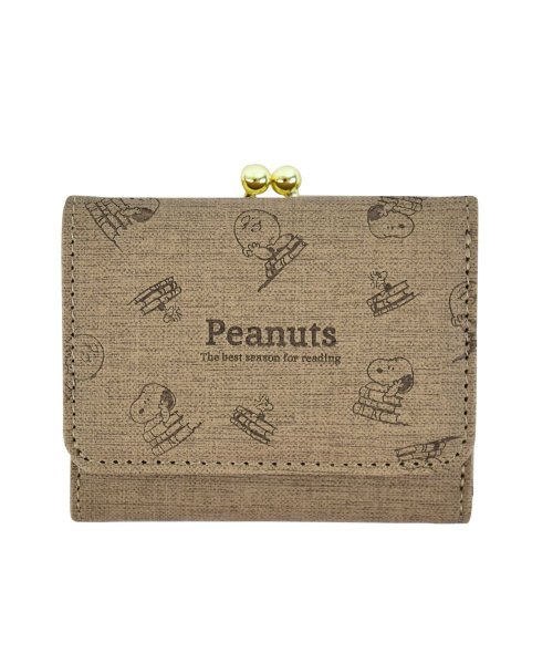 スヌーピー 財布 サイフ 折財布 レディース 女子 三つ折り財布 がま口財布 合成皮革 フェイクレザー キャラクター ウッドストック チャーリーブラウン 女の子 ランナー Runner Magaseek
