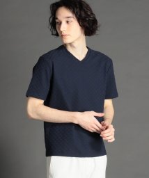 MONSIEUR NICOLE(ムッシュニコル)/【ex/tra】リンクスジャカードTシャツ/60ブルー