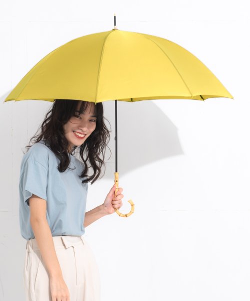 Wpc．(Wpc．)/【Wpc.公式】雨傘 ベーシックバンブーアンブレラ 58cm 晴雨兼用 レディース 長傘 /イエロー