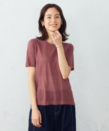 COMME CA ISM (コムサイズム（レディス）)/麻混　ニットＴシャツ/ピンク