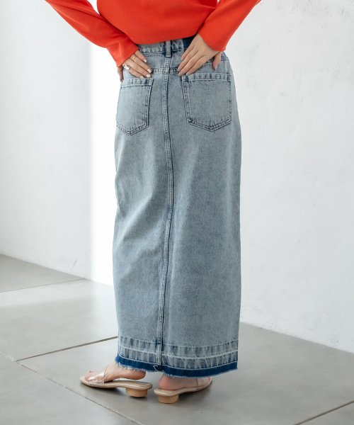 セール ミスティック Mystic Mystic デニムスリットタイトスカート Magaseek