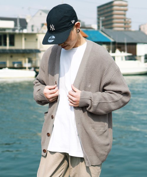 セール ジギーズショップ Jiggys Shop Us Polo Assn ユーエスポロアッスン ブランド別注オーバーサイズニットカーディガン メンズ ニット カーディガン Cardigan ロング オ Magaseek