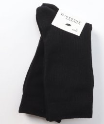 GIORDANO(ジョルダーノ)/GIORDANO/2パックレギュラーカラーソックス（２足セット）/ブラック 