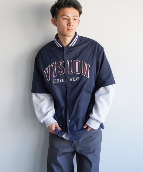 VENCE　EXCHANGE(ヴァンス　エクスチェンジ)/VISION STREET WEAR ビジョンストリートウエア カレッジロゴスタシャツ/ネイビー