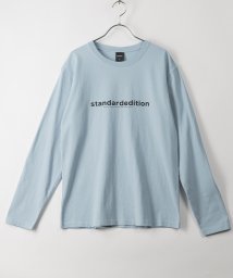 Amerikaya(Amerikaya)/【アメリカ屋】ベーシックプリント(スタンダードロゴ)　ロングTシャツ2/長袖T/プリントロンT/アメカジ/カジュアル/2022SS/ソフトブルー