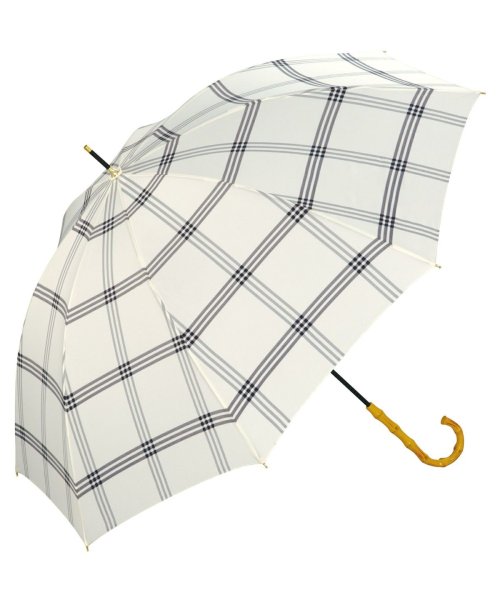 Wpc．(Wpc．)/【Wpc.公式】雨傘 ベーシックバンブーアンブレラ 58cm 晴雨兼用 レディース 長傘 /チェック