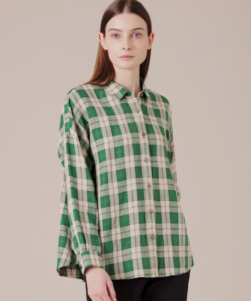 セール アイリッシュリネンチェックシャツ Mackintosh London レディース Mackintosh London Magaseek