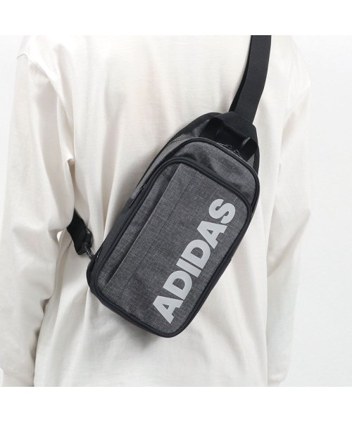 Adidas(アディダス)/アディダス ボディバッグ adidas 斜めがけ ワンショルダーバッグ 縦型 軽量 4L コンパクト 中学生 高校生 スポーツ アウトドア 67752/ブラック系1