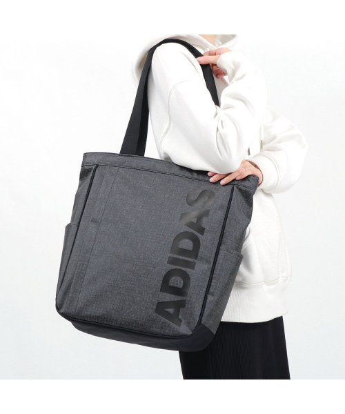 adidas(adidas)/アディダス トートバッグ adidas ファスナー付き 肩掛け 軽量 18L A4 コンパクト 通学 中学生 高校生 男子 女子 ブランド 67753/ブラック