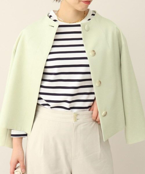 ルージュブッチャーノーカラージャケット 洗える アンタイトル Untitled Magaseek