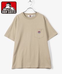 BEN DAVIS(BEN DAVIS)/【BEN DAVIS】 ベンデイビス ワンポイントロゴ  ポケット半袖Tシャツ ユニセックス/ベージュ