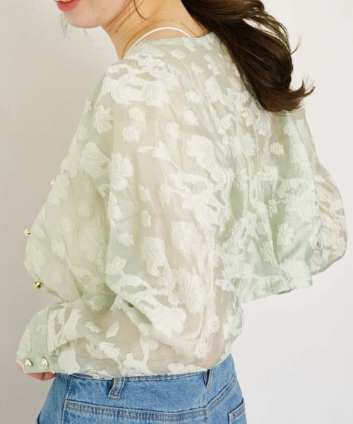 花柄ジャガードオーガンジーブラウス アルシーヴ Archives Magaseek