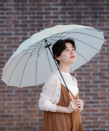 Wpc．(Wpc．)/【Wpc.公式】雨傘 16本骨ソリッド 55cm 晴雨兼用 レディース 長傘/ブルーグレー