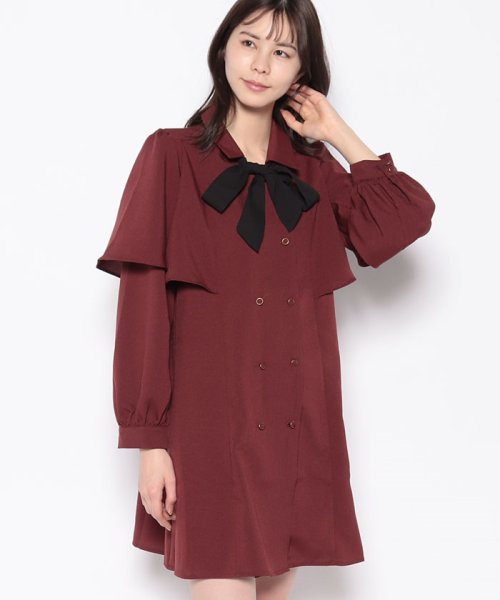 ダブルブレストケープワンピース アクシーズファム Axes Femme Magaseek