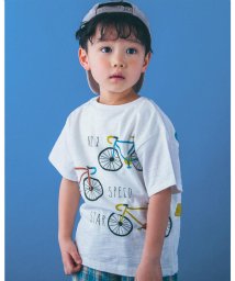 SLAP SLIP(スラップスリップ)/【 ママ想い 】 前後着用 可能 BIG 自転車 スケボー プリント Tシャツ /ホワイト
