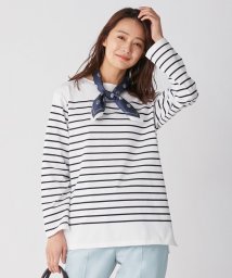 J.PRESS LADIES（LARGE SIZE）(J．プレス　レディス（大きいサイズ）)/バスクボーダー ロング カットソー/ネイビー系1