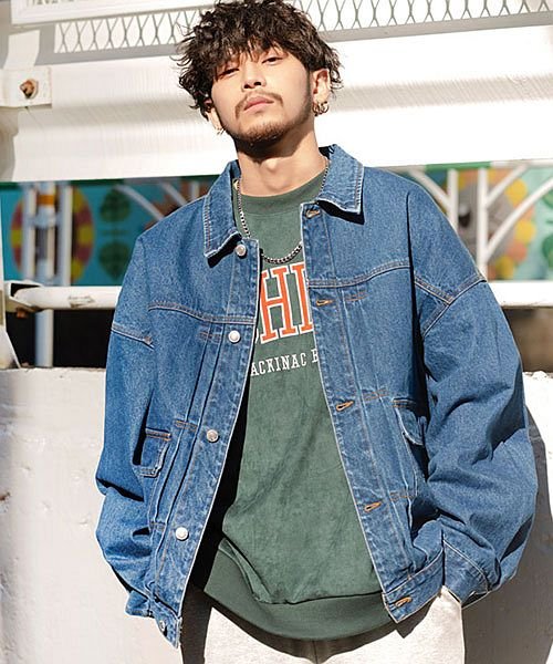 What It Isnt Art By Mark Gonzales デイジーバックロゴプリントビッグデニムジャケット デニムジャケッ メンズ Gジャン マークゴンザレス Mark Gonzales Magaseek